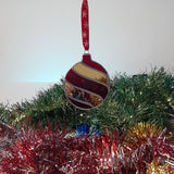 Boule rouge & dorée