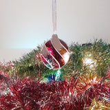 vitrail boule noel artisanale