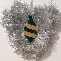 Boule pointue verte & dorée