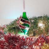 vitrail boule noel pointue originale artisanale