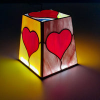 Lampe chevet vitrail faite mains