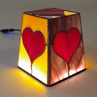 Veilleuse artisanale réglable vitrail