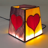 Lampe table artisanale USB en verre