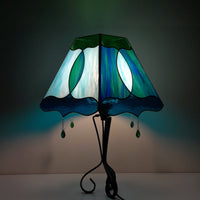 Lampe table en vitrail fait main
