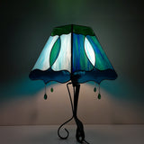 Lampe table en vitrail fait main
