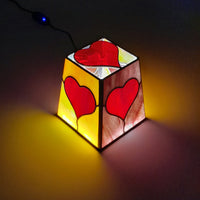 Lampe LED artisanale coeur