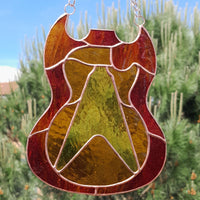 Vitrail artisanal guitare Gibson