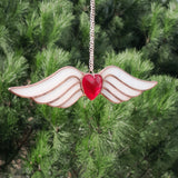 Vitrail coeur cristal fait main cadeau fête des grand-mères