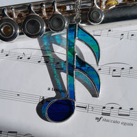 Vitrail note de musique artisanat Français