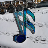 Vitrail note de musique artisanat Français