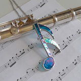 Attrape soleil Note de musique artisanal en vitrail