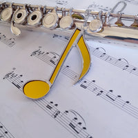 Vitrail note de musique miroir d'or